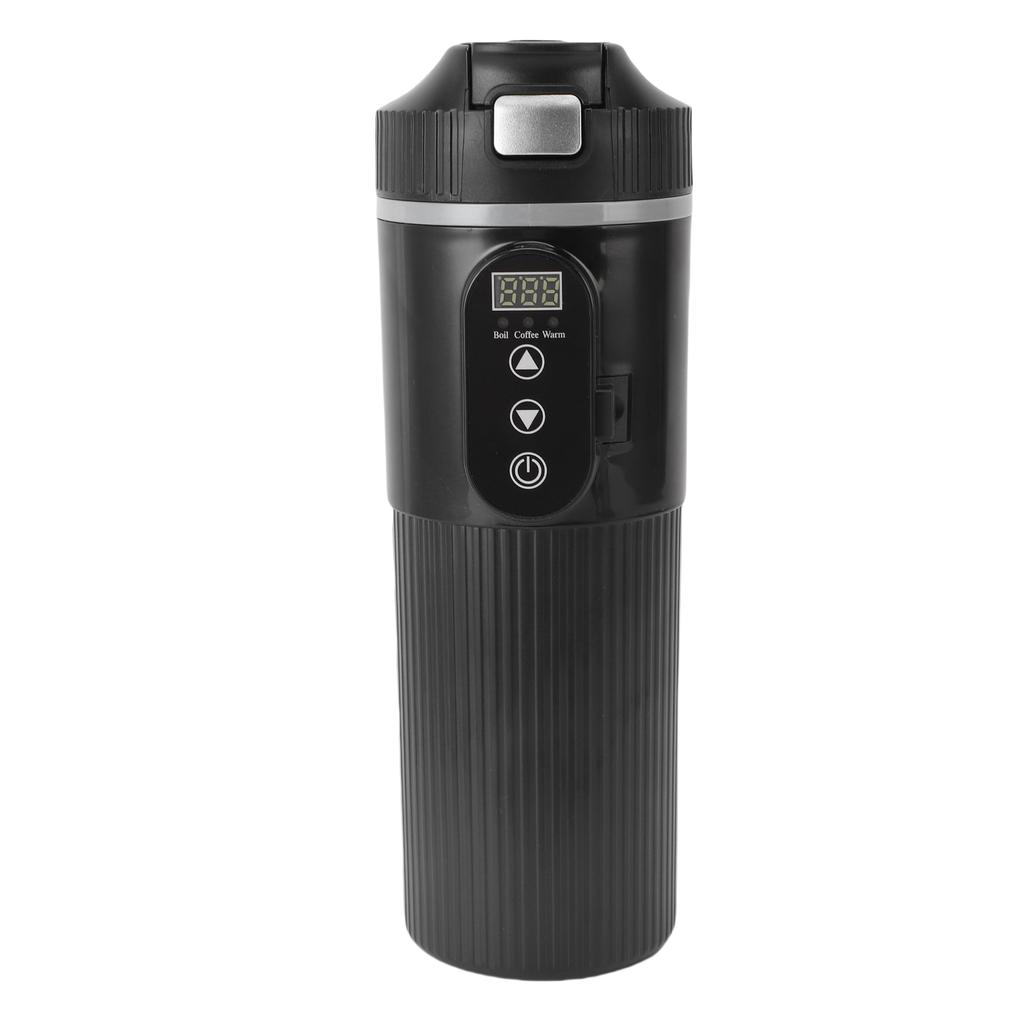 Car Electric Kettle LED Temperature Display 25 to 100  celsius  500ML Leak Proof 304 Stainless Steel Car Water Boiler