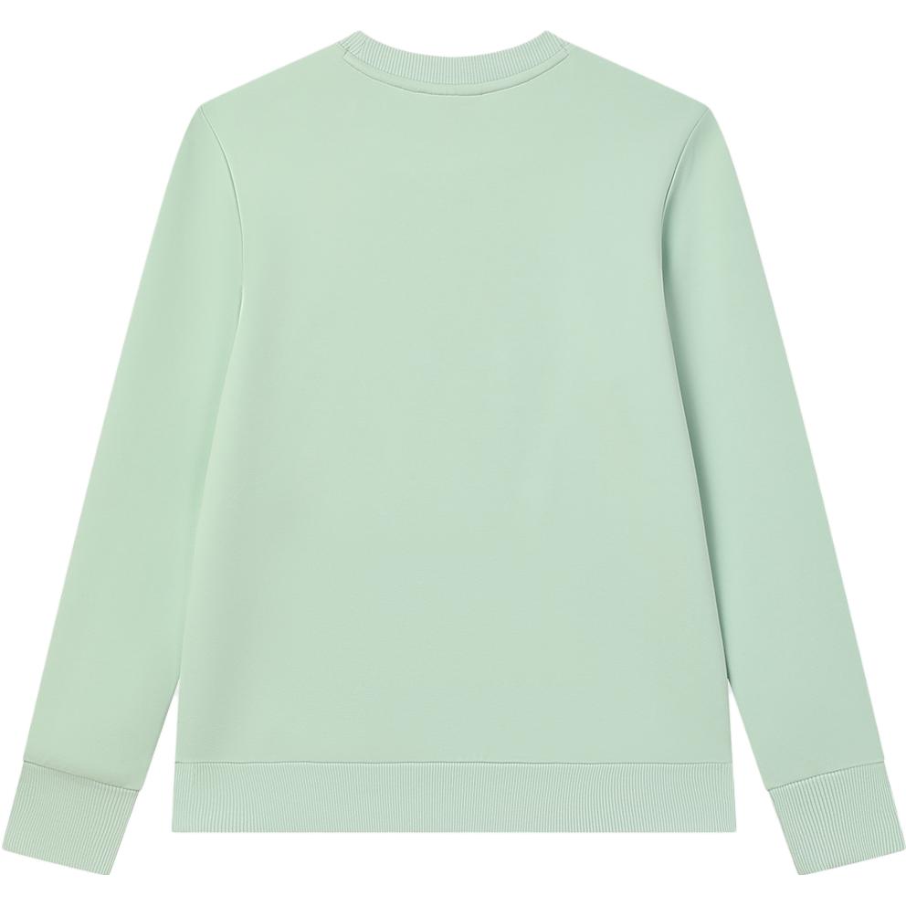 Fila Emerald 2023 Winter New Knit Pullover Basic Simple Three-Dimensional Embroidery Round Neck Fitted Long Sleeve Sweatshirt F11W344212F-LG