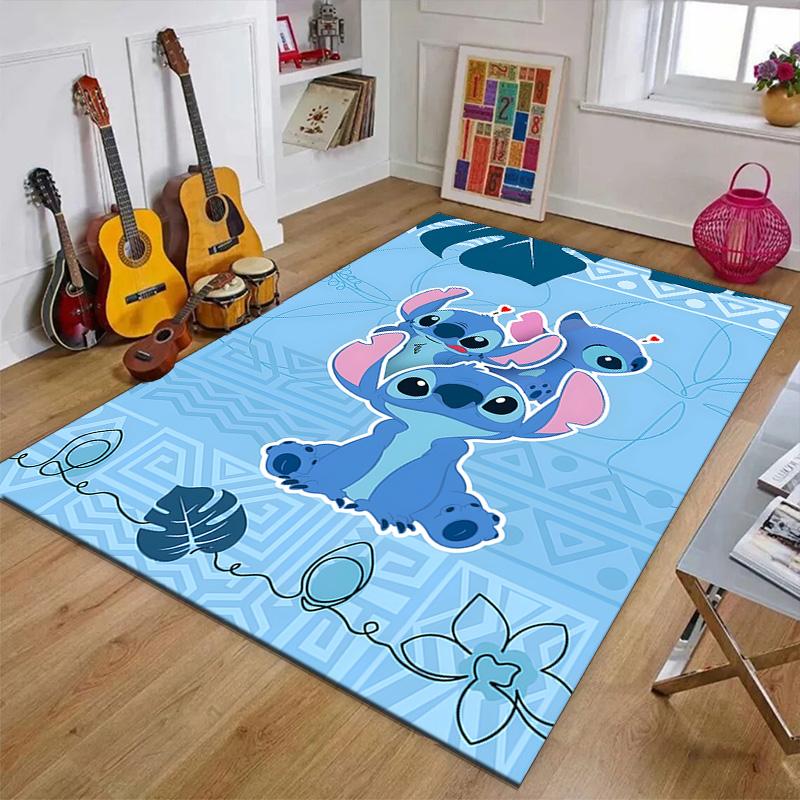 1pc S-Stitch Design Printed Area Rug Carpet for Bedroom Living Room Home Decor Rugs Mat Non Slip Mat Rug for Bedside