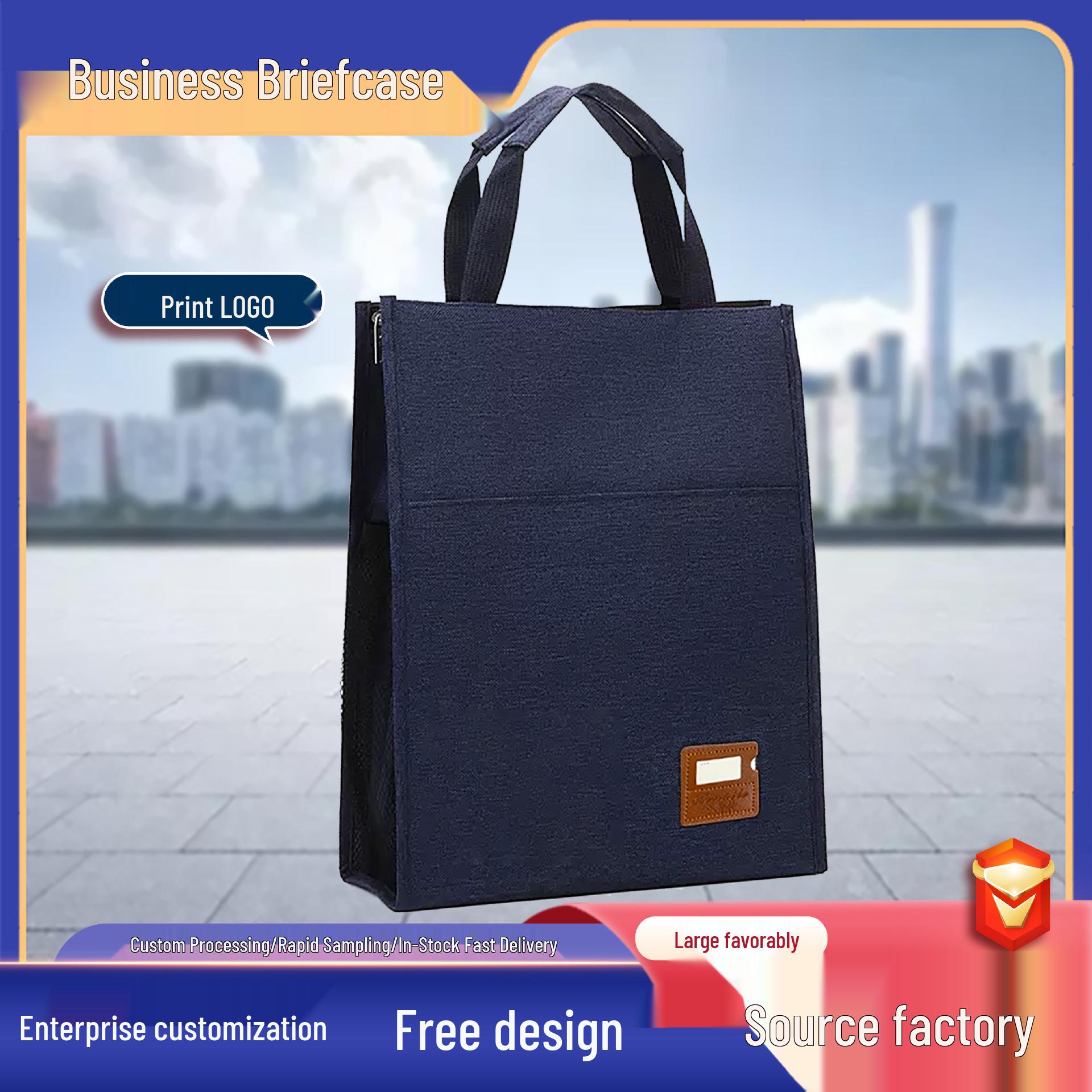 Vertical Oxford Cloth Document Bag - College, Office, and Business Use
