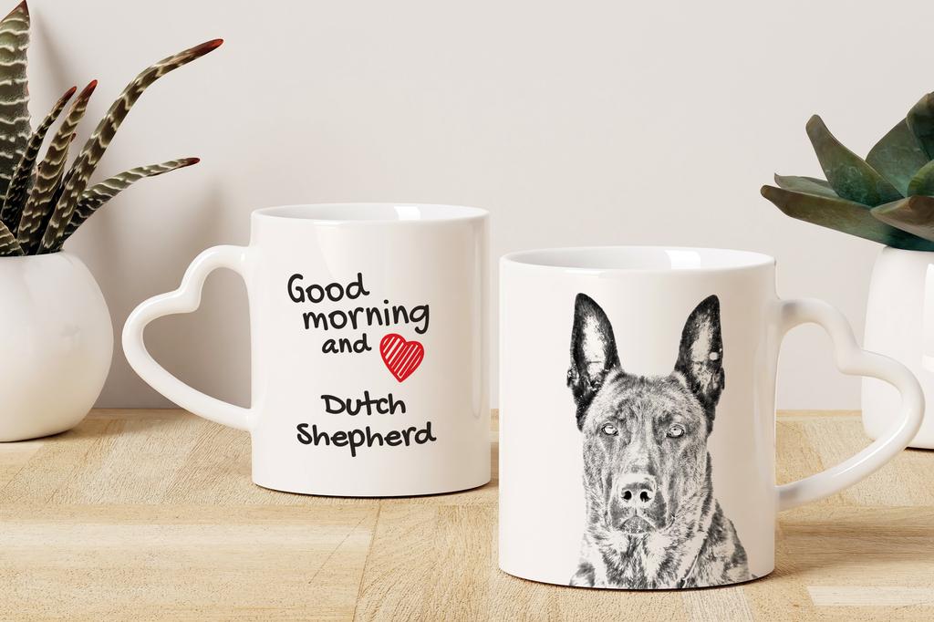 Dutch Shepherd Dog, Dutch Herder - cup with a dog, adorable cup with a heart-shaped handle, universal gift from the Art-Dog brand