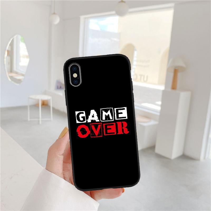 BF64 Game Over Soft Shell Phone Case for Samsung Galaxy S20 S21 S22 Ultra FE + Plus A21S A22 A24 A25 A26 A30 A30S A31