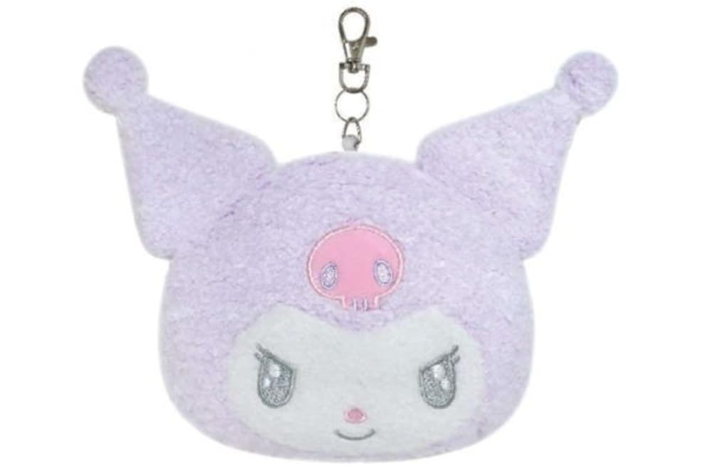 K Company Sanrio Characters Glowing Series Face Pass Case Kuromi H114 x W135 x D48mm SAL-PC-KU