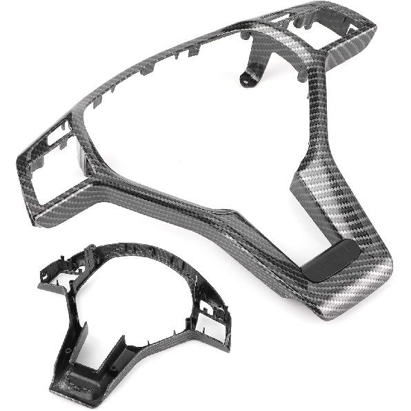 Steering Wheel Trim,Carbon Fiber Steering Wheel Trim Car Interior Decoration for AMG Type 0994640013 Fit for C E CLA Class carbon fiber interior