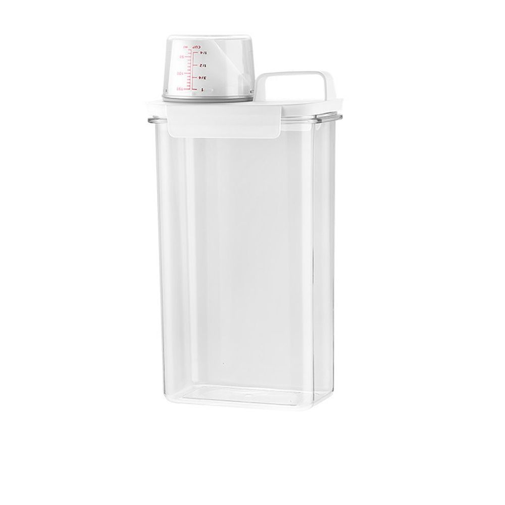 Airtight Measuring Cup Detergent Powder With Lid And Handle Cereal Jar Washing Powder Container Storage Bucket Detergent Box