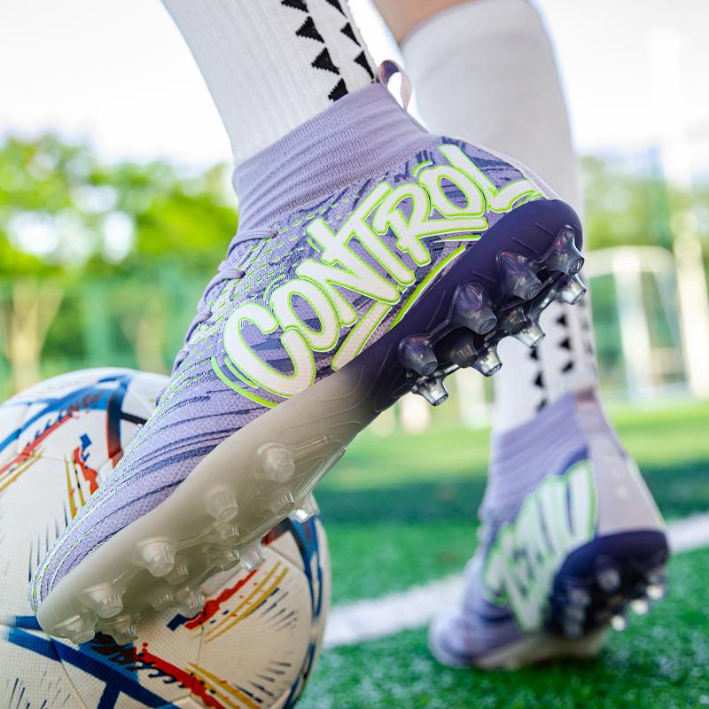 Herren Neue FG Fußballschuhe Sneaker Rasen Tenis Widerstandsfähig Lange Stollen Männliche Fußballschuhe Atmungsaktiv Knöchel Fußballschuhe Spiel