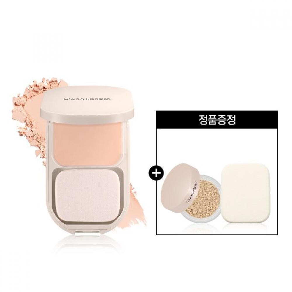 Laura Mercier Real Flawless Feather Matte Powder Foundation  +travel Primer   Puff Gift 0N Chantilly