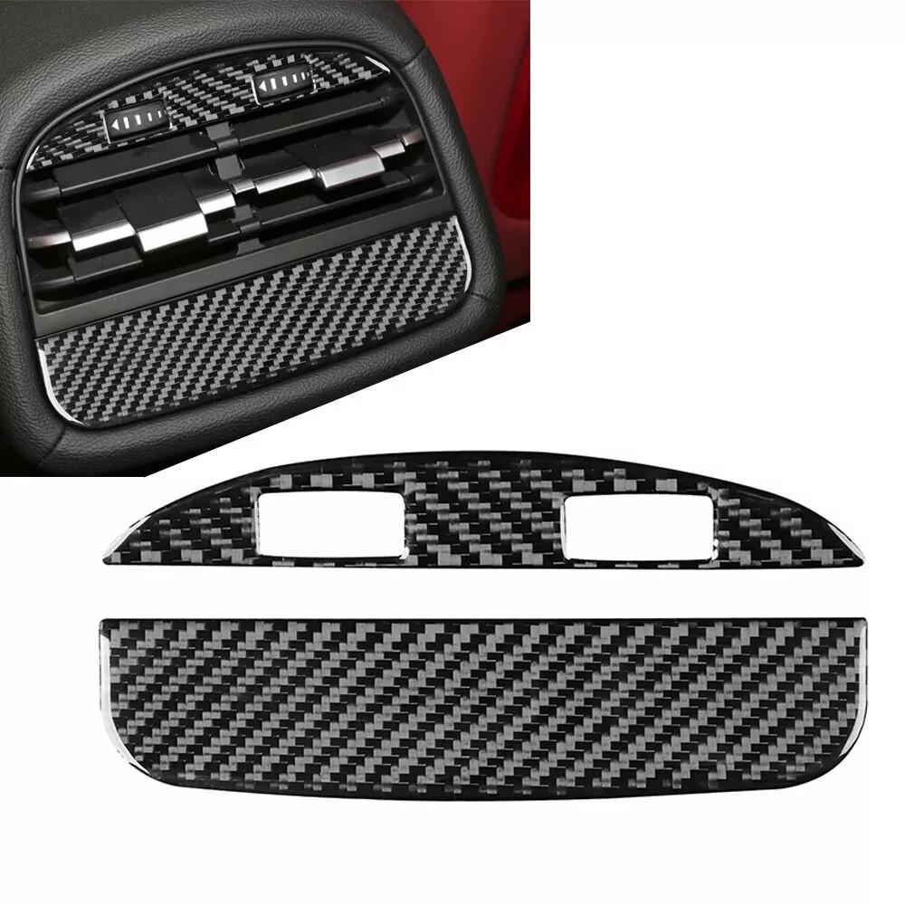Soft Carbon Fiber Rear Air Outlet Vent Panel Cover for Maserati Ghibli 2014-