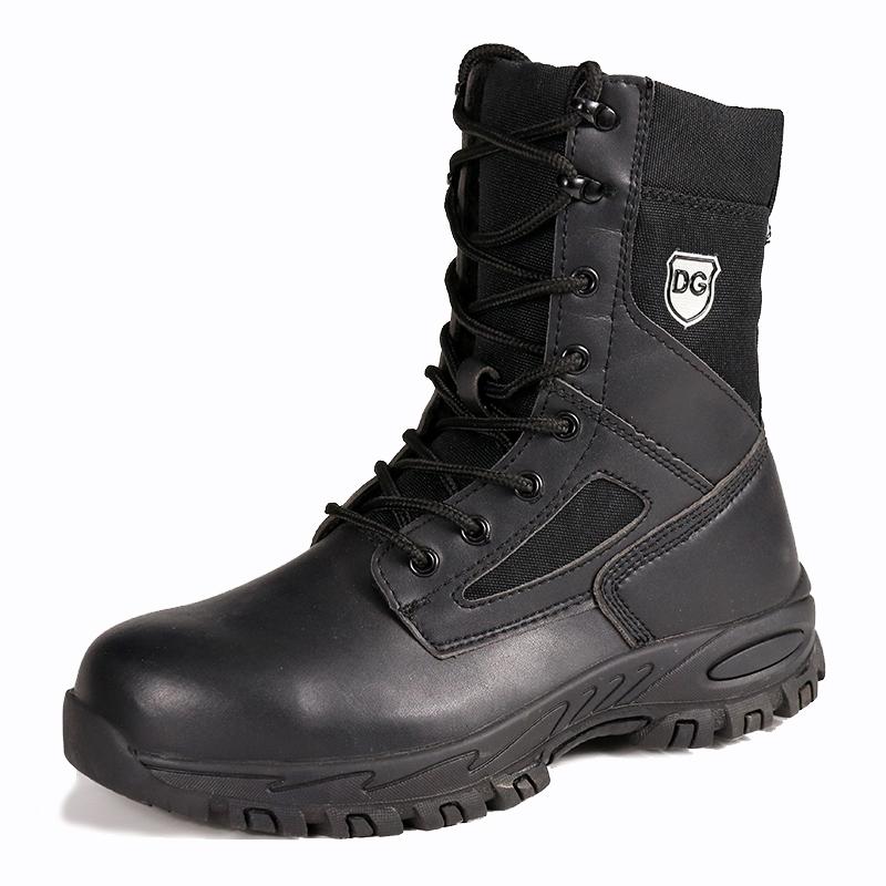 New Fashion Mens Safety Boots Outdoors Worker Steel Toe Caps Boot Lace-up Cow Leather Working Botas Security Shoes Protection