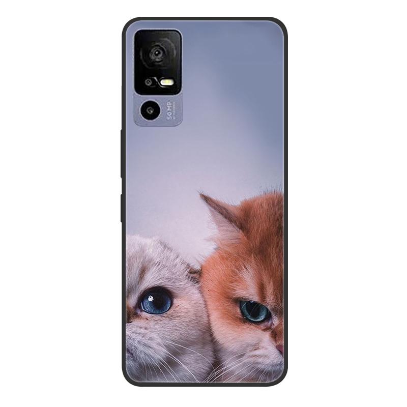 For TCL 40R 5G T771A Case Painted Soft Black Silicone Bumper Phone Cover for TCL 40 R 5G 6.6" Case TCL40R 40R Etui Coque Fundas