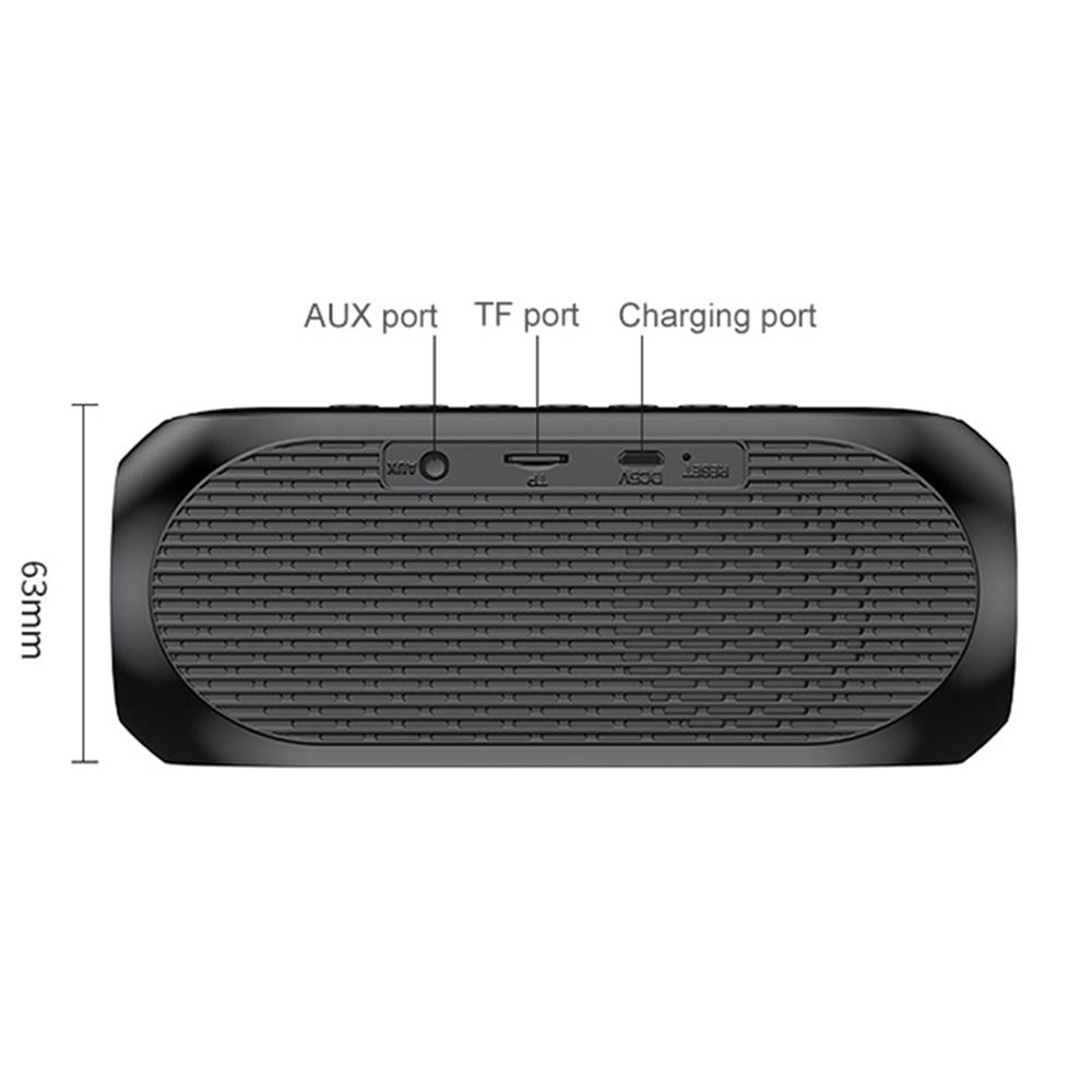 Portable Mini FM Radio Receiver Hifi Sound RGB Bluetooth Speaker with Clock Dual Alarm Clock Support Handsfree Calls