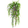 2Pcs Artificial Hanging Flowers,UV-Resistant Fake Hanging Plants Flower Bouquet Hanging Vine Plants Drooping Plants