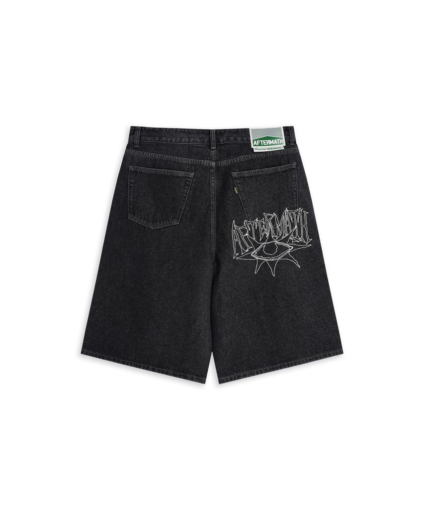 AFTERMATH Denim Shorts Black