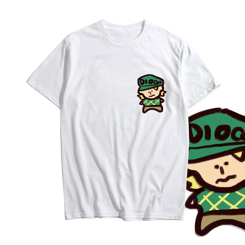 Anime JoJo Cute Character Print Short-Sleeved T-shirt Cotton Summer Men's And Women's Casual Fashion Sports Oversized Tshirt