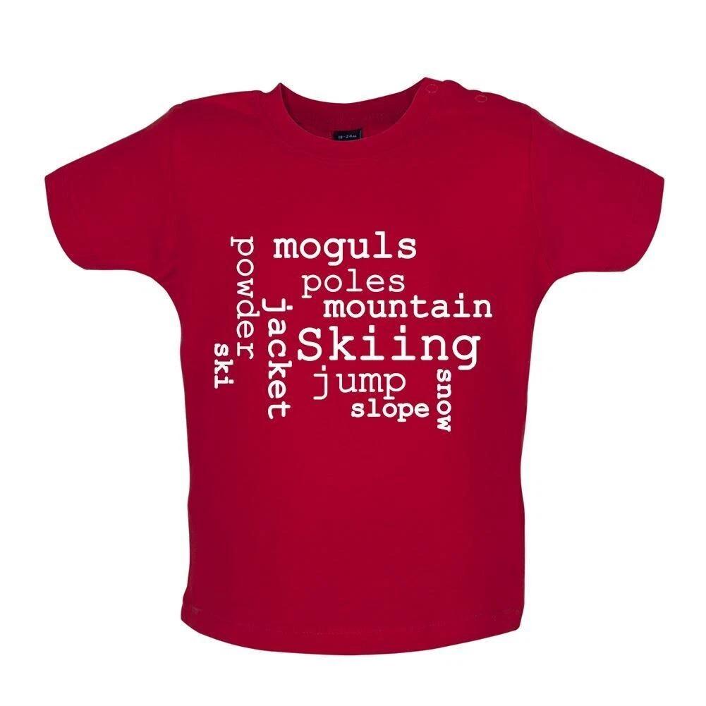 Ski word cloud - Baby Kids T-Shirt / Body- ski skier snow slopes funny 140