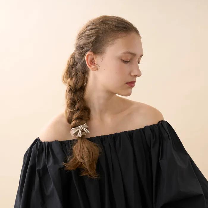 [Alexandre de Paris] Le Nouveau Hair Tie Brown