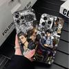 A-Attack On T-Titan Anime Soft Phone Case for iPhone 16 16E 17 Air 15 Pro Max 14 Plus 13 Mini 11 12 7 Black Cover Back Shell