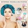 New Solid Color Satin Silk Bonnet for Women, Premium Elastic Band Sleep Cap, Large Double-Layer Satin Lace Sleep Bonnet