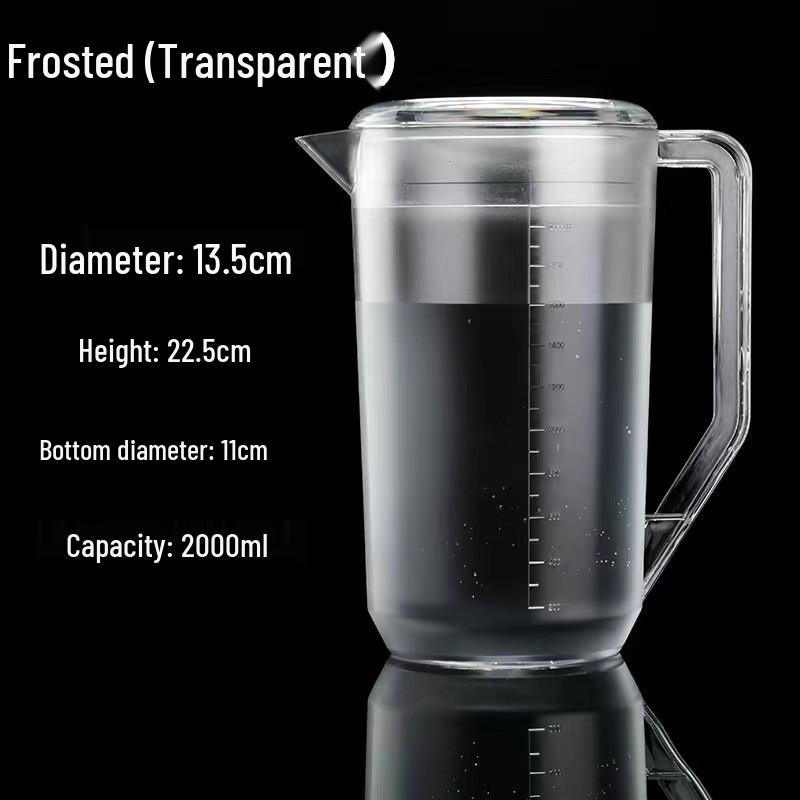 Acrylic High-Temperature Resistant Pitcher - Large Capacity Cold Water and Juice Jug for Home, Restaurant, or Bar
