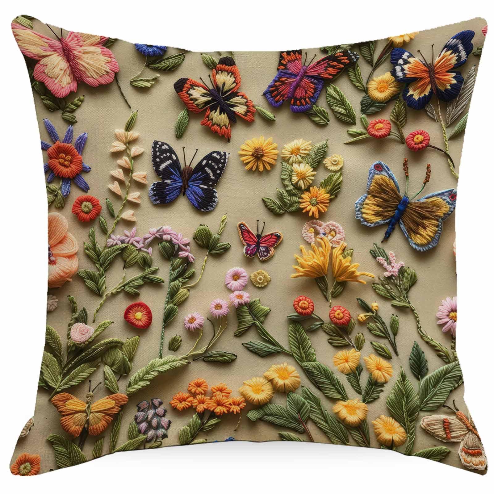 

Новая 3D Имитация Вышитой Цветочной Наволочки с Цифровой Печатью Домашнее Украшение Подушка Подушка для Дивана Чехол 45 * 45Cm