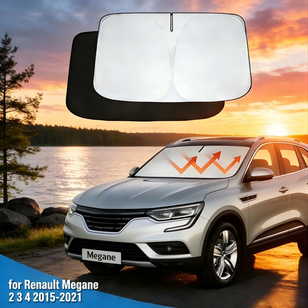 

for Renault Megane 2 3 4 2015-2025 Windshield Sun Shade Sunshade Sun Visor Protector Foldable Blocks UV Rays Keep серебряный