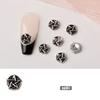 10Pcs-Cross Series 3D Nail Art Charms,Metal Punk-Chrome Hearts Nail Art Jewels Decals for Fingernail Toenail Decorations