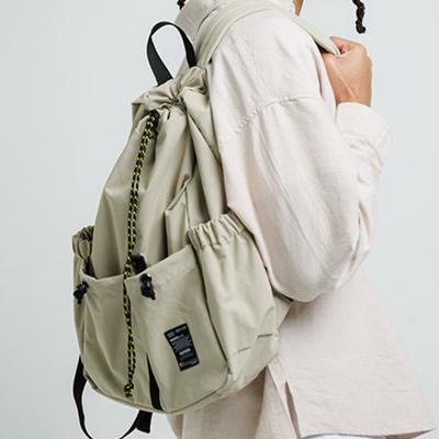 Peeps Baisic String Backpack (Beige)