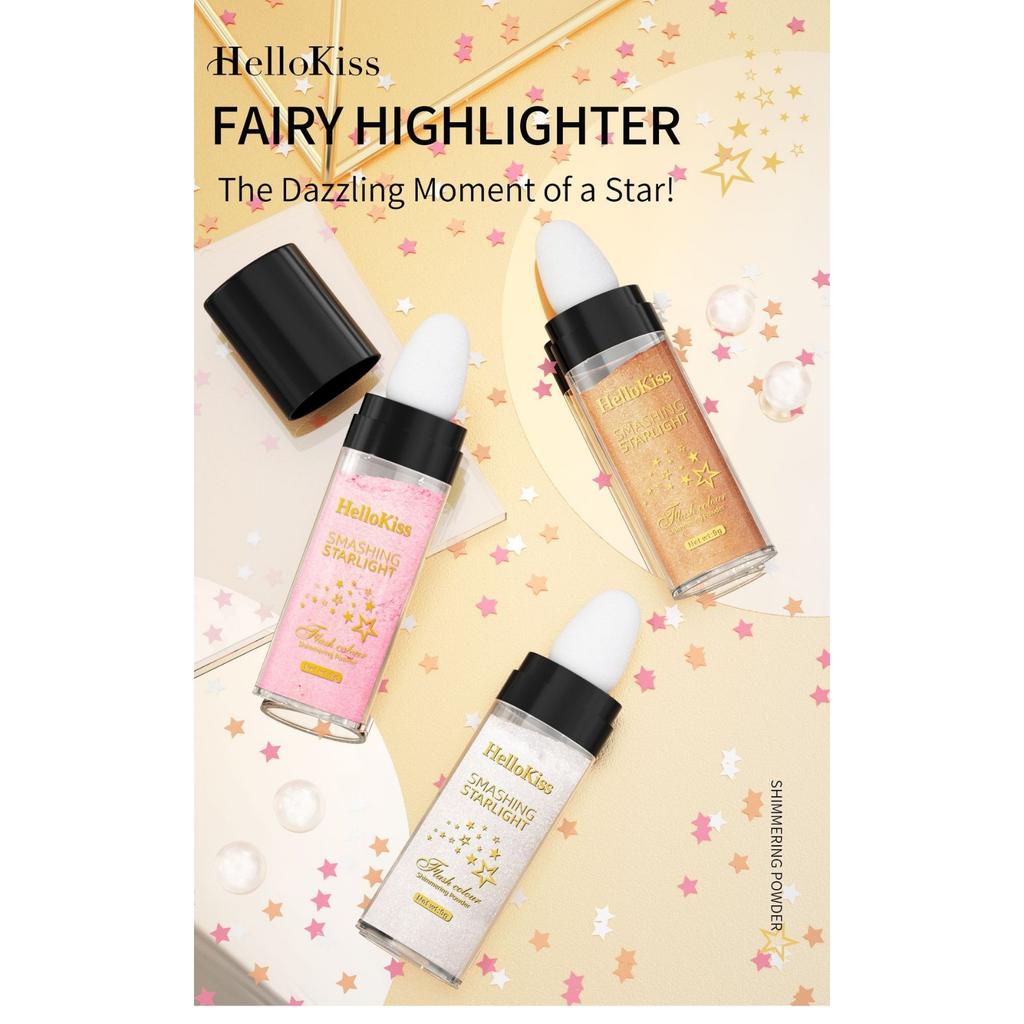 Hellokiss Pat Powder, Brighten The Whole Body High-gloss Powder Trimming Powder, Natural Three-dimensional Trimming Powder