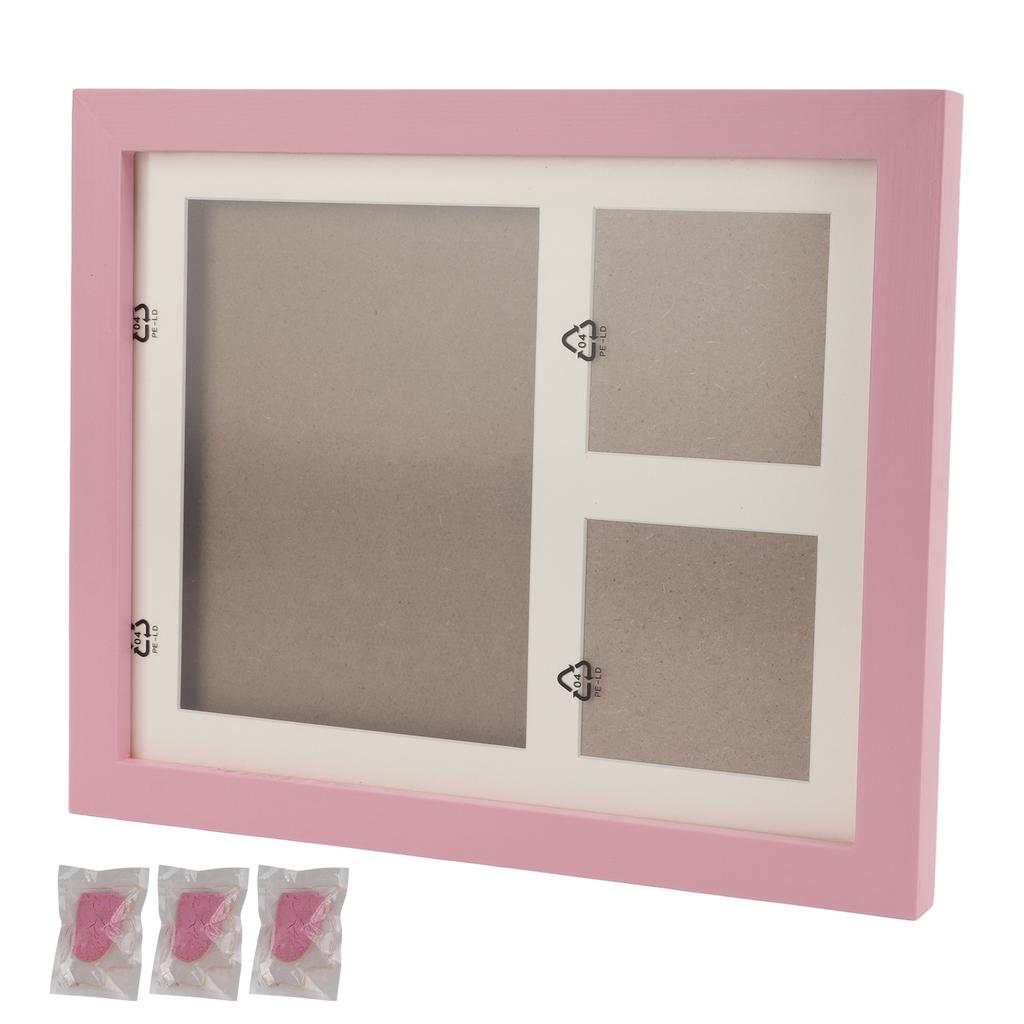 Dog Cat Paw Prints Pet Wall Frame Paw Print Kit for Dog Owner Cat Owner Pet LoversPink Mud Pink Frame