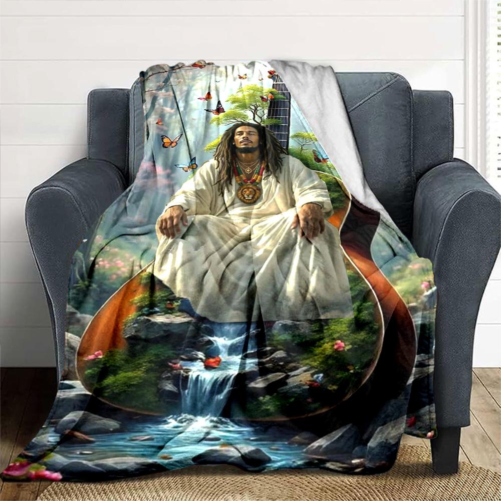 Bob Marley Blanket Durable Comfort Great for Bed Chair Couch for All Occasions Modern Style Gift for Travel Home Birthdays