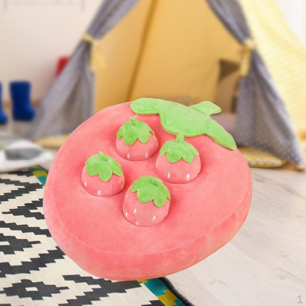 

Children Toy Picking Simulation Fruits Ground Mini Pillow Pretend Play Parent-child Interactive strawberry S