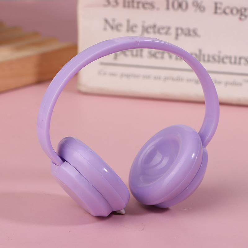 

Cotton Doll Headphone Cute Earphone For 10cm Cotton Doll Mini Plush Doll Headset Decoration Fashion DIY Doll Accessories Gift фиолетовый