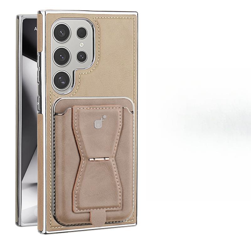 Galaxy23plus Business Men's Leather Case with Magnetic Charging for Samsung S24Ultra Phone Case and Card Holder