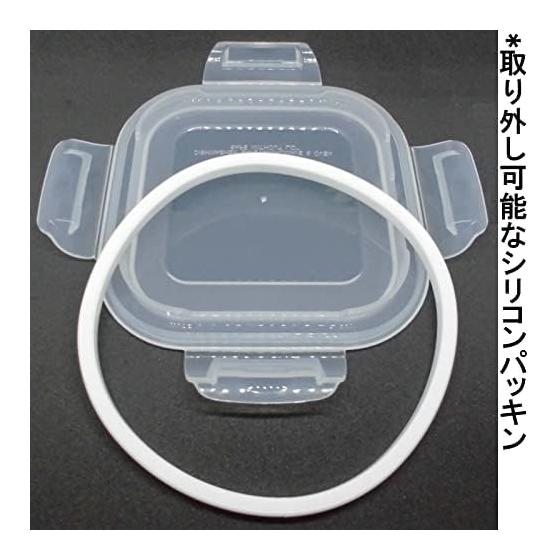 Ishigaki Sangyo Ishigaki Storage Container Size: Length 18.5 x Width 18.5 x Height 7.5cm Square 1.17L DL Heat-resistant Glass Container Microwave