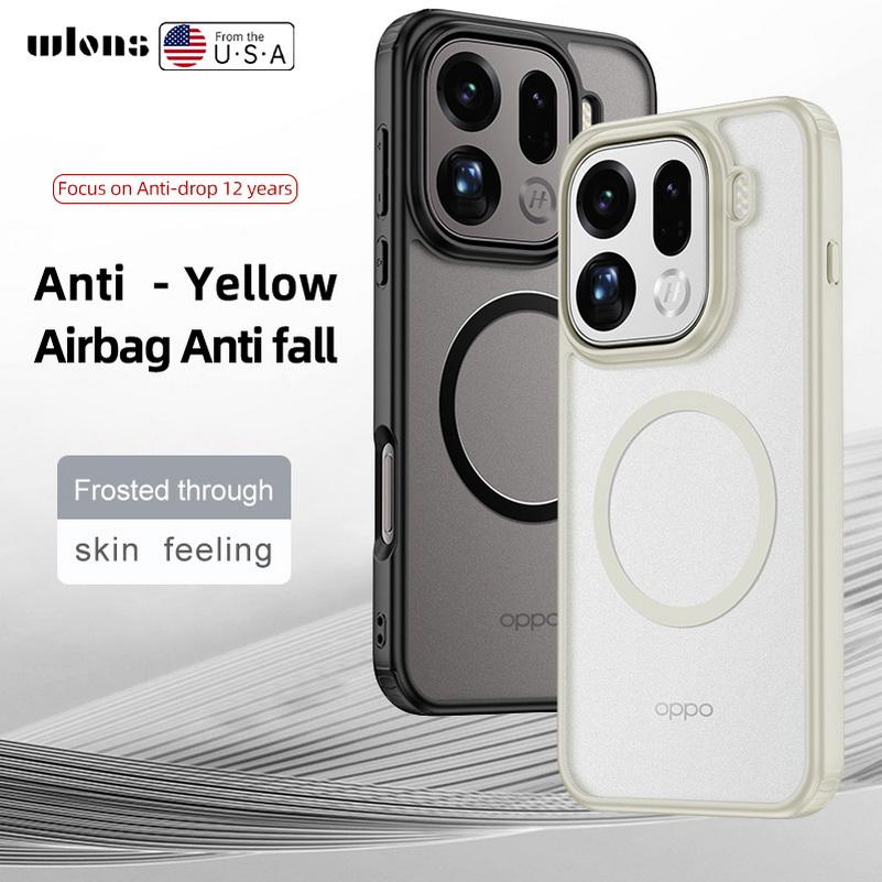 For Magnetic Acrylic Case for OPPO Find X9 Pro X 9 Wireless Charging Translucent Matte Cover for OPPO Find X9pro