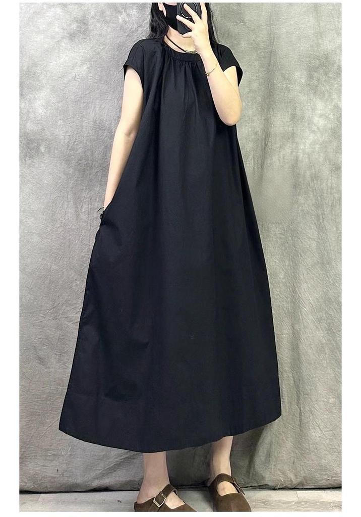 Elegante Vestido de Verano Retro Francés - Tallas Grandes, Corte Holgado, Favorecedor y Elegante