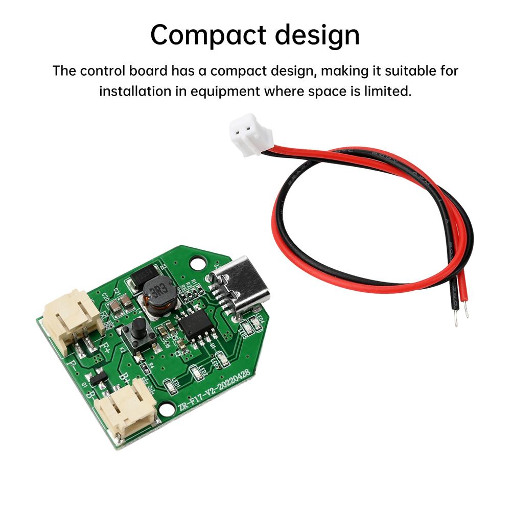Universal 3 Speed Small Fan Control Board Micro Rechargeable Circuit Board Charging Module USB Type-C