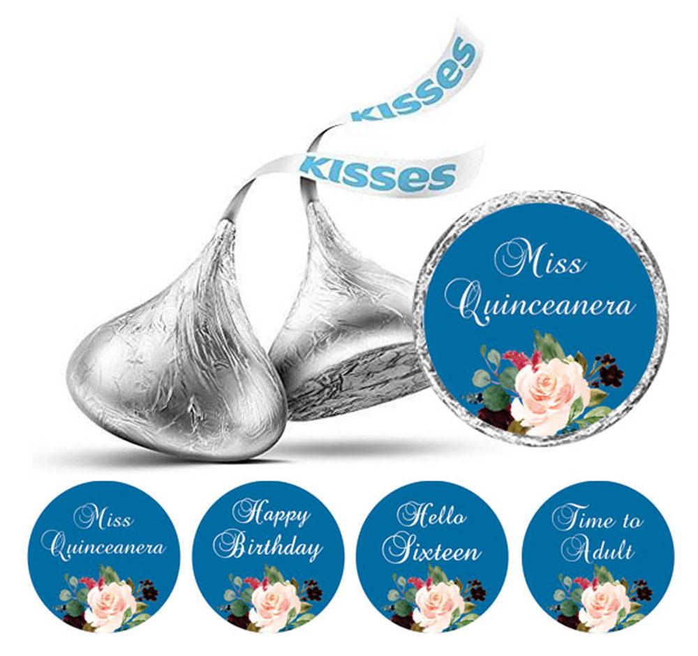 Darling Souvenir Floral Quinceanera Stickers Chocolate Candy Labels 190 Pcs DIY