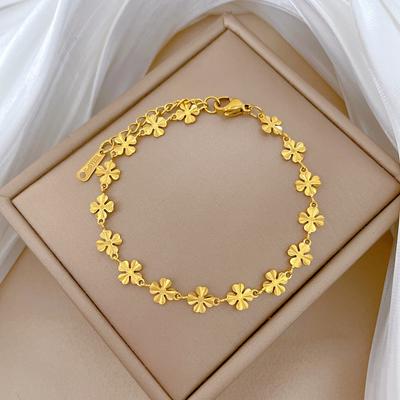 Female Personality Extremely Simple Style Lucky Grass Personality Bracelet