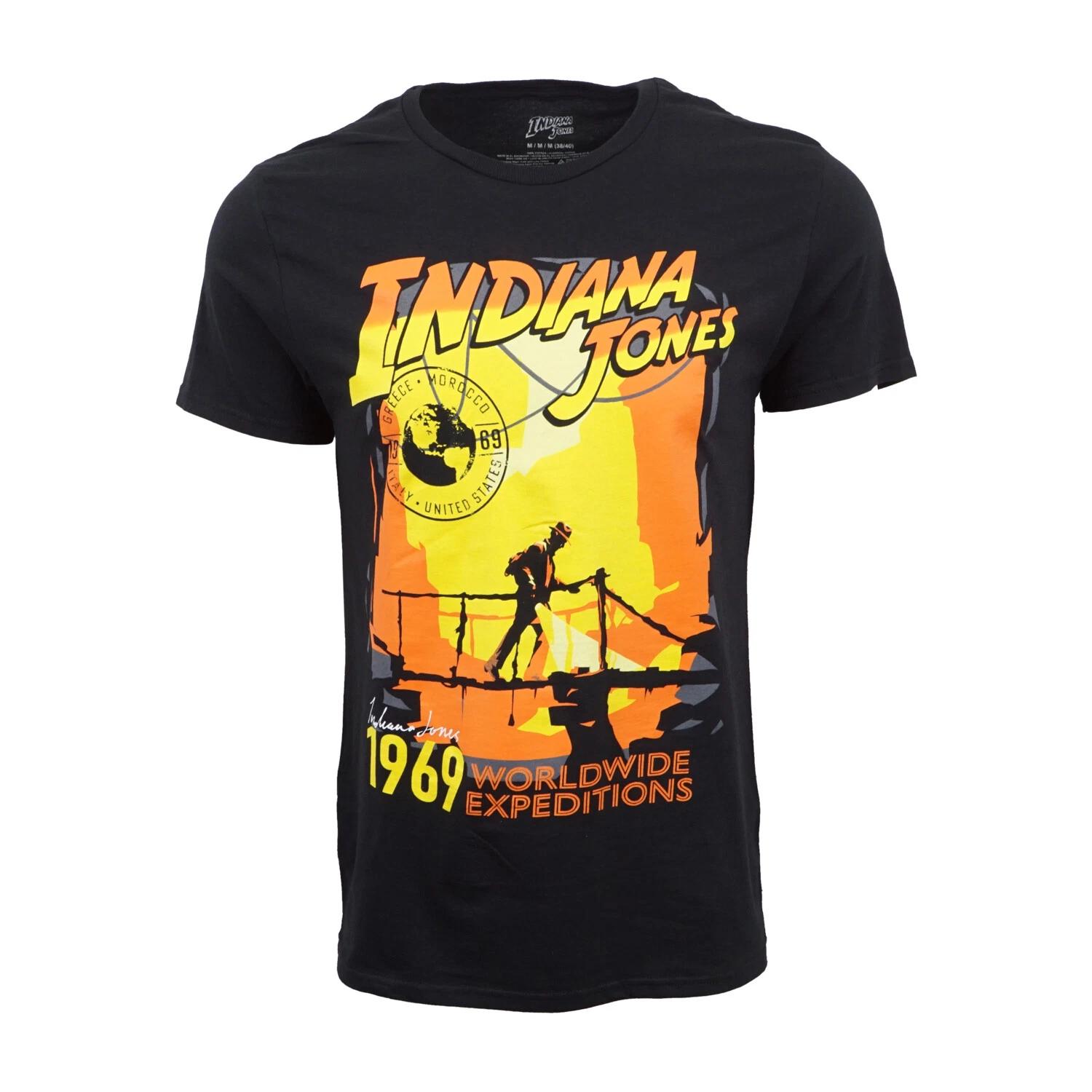 Unisex Adult Casual Graphic INDIANA JONES OFFICIAL LICENSE T SHIRT ... M