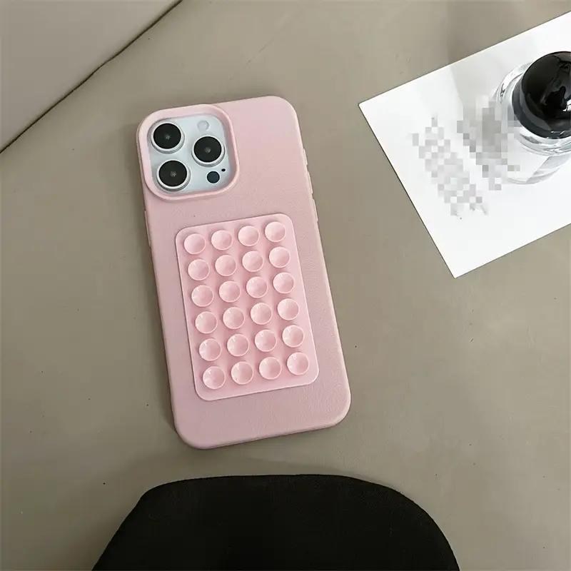 Luxury 3D Suction Cup Stand Lichee Pattern Phone Case for Xiaomi Redmi Note 14 13 12 Pro Plus 5G 11 12S 10 Redmi 14C 13C4G Cover