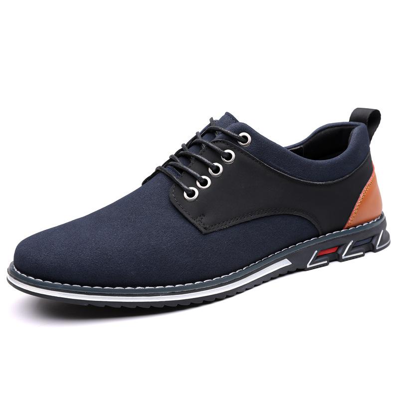 

Trendy men s sports, light and comfortable, breathable, non-slip and dirt-resistant, multi-color fashion trend, soft leather, British wear-resistant 48 синий
