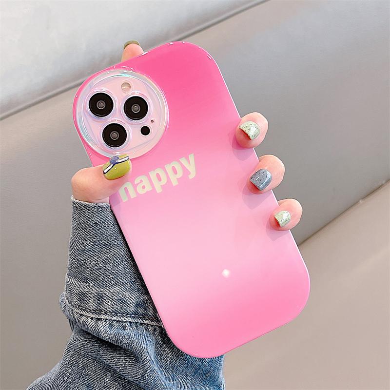 Luxus Laser Aurora Luck Ovale Handyhülle für Iphone 14 13 12 11 Pro Max Allmähliche Farbe stoßfeste Rückseite