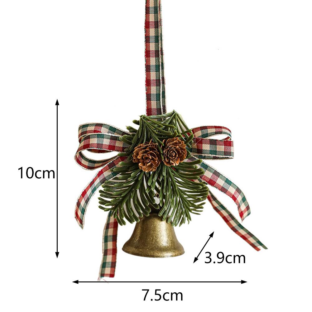 Stylish Christmas Bell Pendant with Realistic Pine Cone Details Perfect Addition to Your Holiday Decorating Scheme