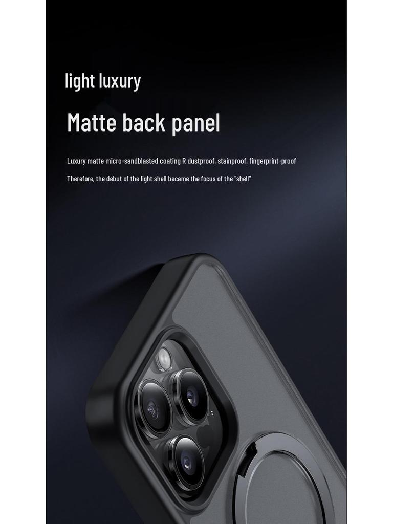 iPhone 16 Pro Max Rotating Magnetic Protective Case with 360° Bracket