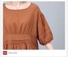 Women's Summer 2025 Casual Cotton Linen Two-Piece Set: Loose Fit Top & Nine-Point Pants for Middle-Aged Moms