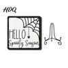 Bathroom Countertop Ornament Halloween Wooden Table Sign, Cute Spooky Ghost Plaque with Autumn Home Decorations Metal Stand for Kitchen Shelf