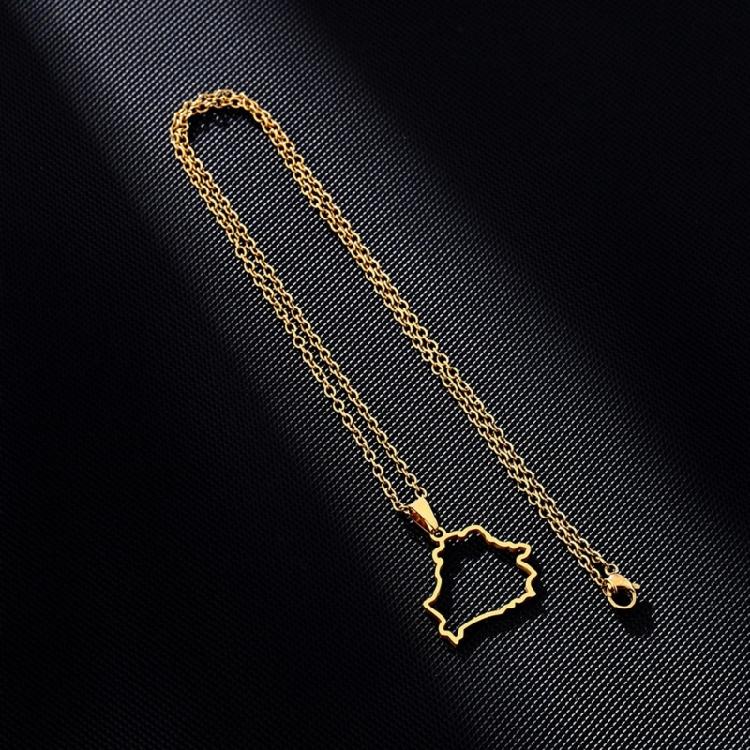 Stainless Steel Belorussia Map Pendant Necklace Belorussia Jewelry With Chain