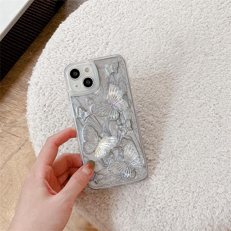 Personalized Mobile Phone Case For Iphone16 Apple 17 Butterfly Wind Light Luxury 15 Fine Hole Women 14