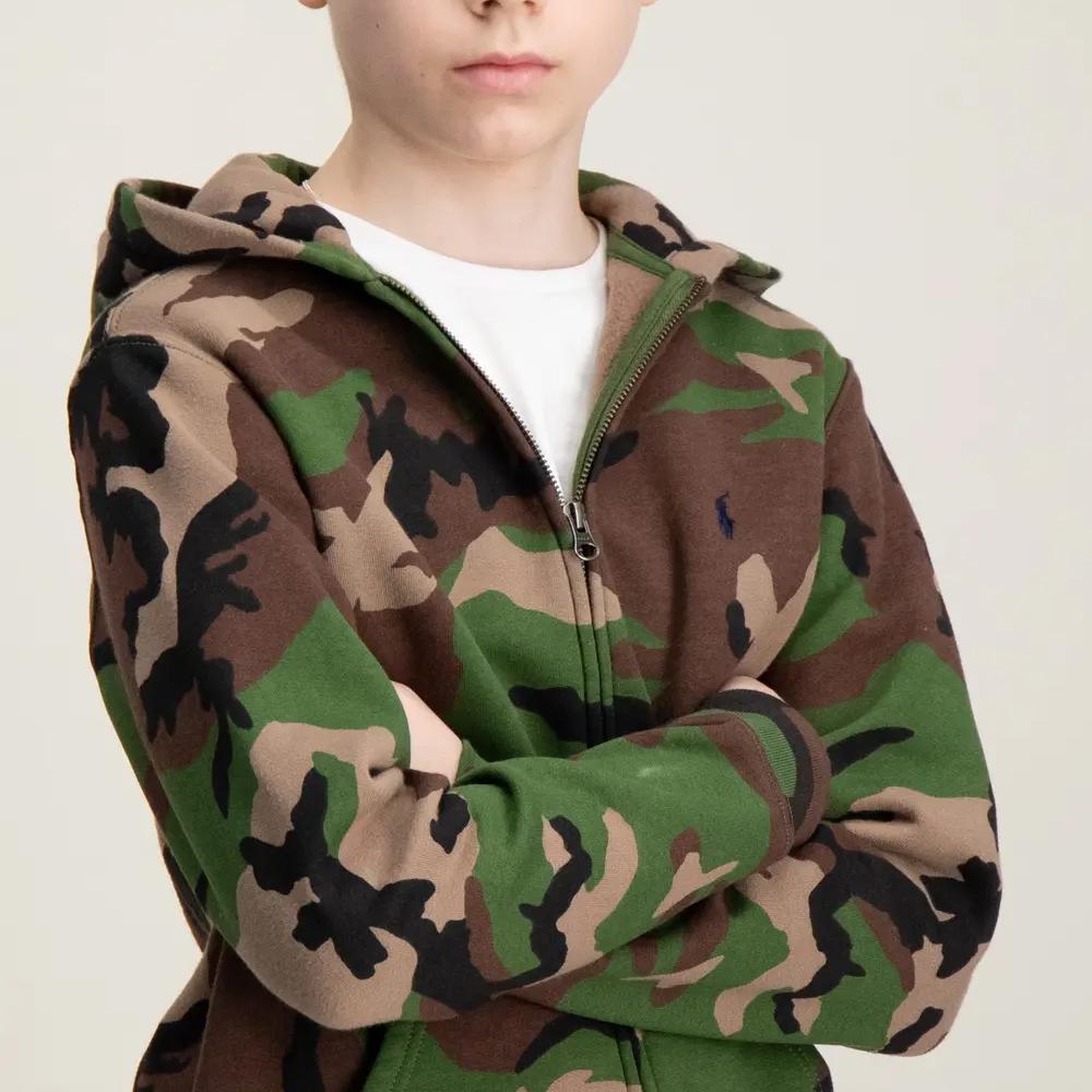 Polo Ralph Lauren Hanorac Ss23 Colorat Imprimat cu Fermoar Copii hanorace Verde 323832974-002